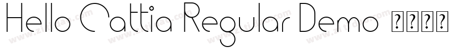 Hello Cattia Regular Demo字体转换